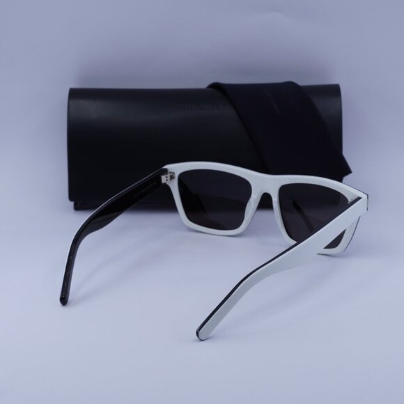 Saint Laurent SL274 004 Rectangle Sunglasses - Black/White/Grey - Picture 8 of 9